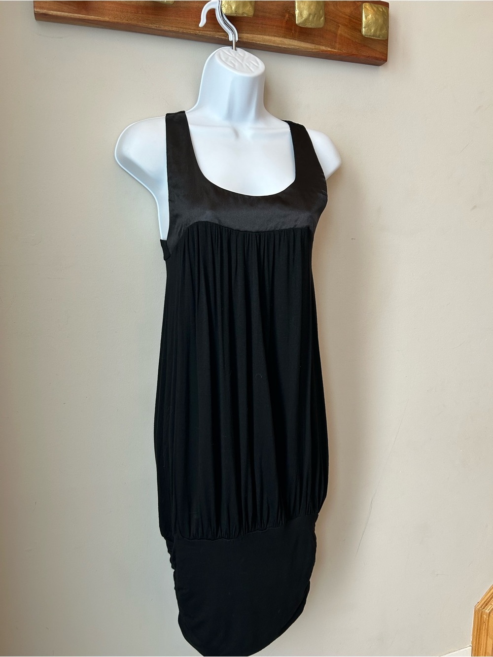 BNWT Y2K Cyber Chic Bubble Hem Black Mini Dress Club Kid - Size Small